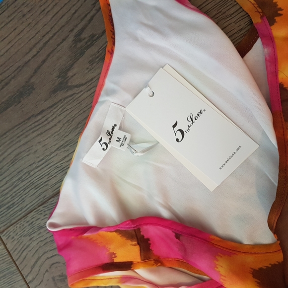 Bright high low tulip dress M - Picture 6 of 6